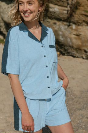 Womens BreezyBlend Short Sleeve Cabana Shirt