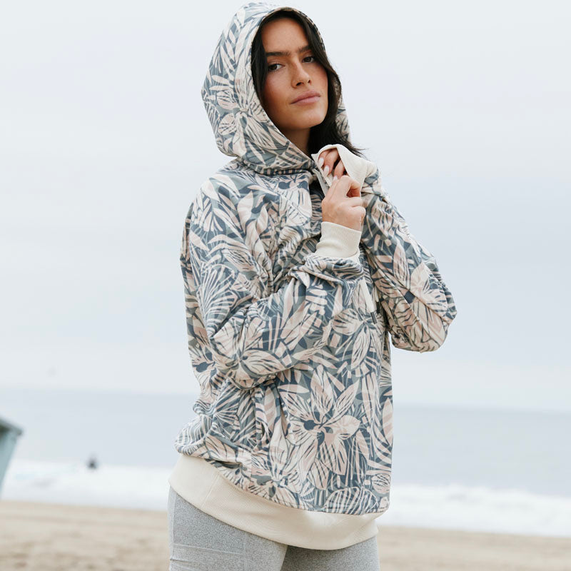 Motion Floral Graphic Hoodie